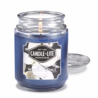 Candle-lite Exotic Midnight Petals Glass Jar Candle - Dark Blue Perspective: Main