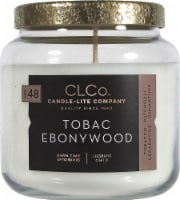 Candle-Lite No. 48 Tobac Ebonywood Jar Candle - White