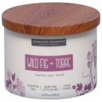 Candle-lite Essential®  Elements Wild Fig & Tobac Glass Jar Candle