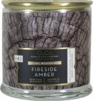 Candle-lite CLCo™ No. 43 Fireside Amber Natural Wooden Wick Glass Jar Candle - White Perspective: Main