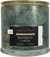 Candle-lite CLCo™ No. 28 Bamboo Linen Natural Wooden Wick Glass Jar Candle - White Perspective: Main