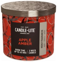 Candle-lite Apple Amber Jar Candle - Red Perspective: Main