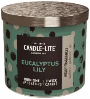 Candle-lite Eucalyptus Lily Jar Candle - Teal Perspective: Main