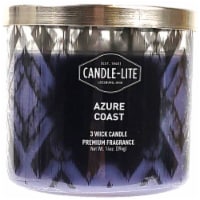Candle-lite Azure Coast Scent 3-Wick Candle - Purple Perspective: Main