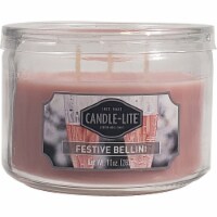 Candle-lite 3 Wick Festive Bellini Scented Candle Perspective: Main