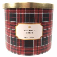 Candle-lite Holiday Dress Shrink Sleeve Jar Candle Perspective: Main