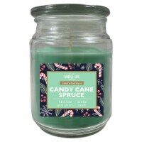 Candle-lite Limited Edition Candy Cane Spruce Scented Candle Perspective: Main