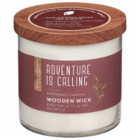 Candle-lite® Essential Elements® Wooden Wick Adventure is Calling Jar Candle - Mahogany and Vetiver