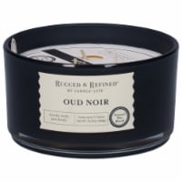Candle-lite Rugged & Refined® Oud Noir Natural Wax Blend Candle Perspective: Main