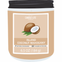 Candle-lite Jar with Screw Top Lid Island Coconut Mahogany Perspective: Main