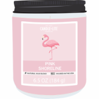 Candle-lite Jar with Screw Top Lid Pink Shoreline Perspective: Main