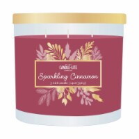 Candle-Lite Sparkling Cinnamon 3 Wick Jar Gold Lid Candle