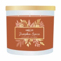 Candle-Lite Pumpkin Spice 3 Wick Jar Gold Lid Candle