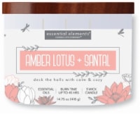 Essential Elements Amber Lotus & Santal 3 Wick Candle Perspective: Main