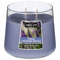 Candle-lite 2 Wick Tapered Jar Candle - Fresh Lavender Breeze Perspective: Main