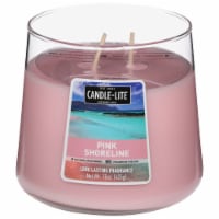 Candle-lite 2 Wick Tapered Jar Candle - Pink Shoreline Perspective: Main