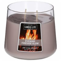 Candle-lite 2 Wick Tapered Jar Candle - Evening Fireside Glow Perspective: Main