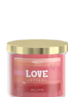 Candle-Lite Valentine's Day Metal Love Letters Candle Perspective: Main