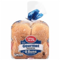 Village Hearth Sesame Gourmet Toasted Sesame Seeds Hamburger Buns