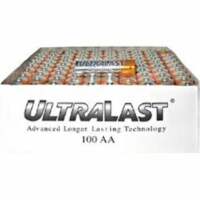 ULA100AAB Alkaline AA Batteries, 100 pk