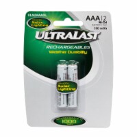 Ultralast Ni-Cad AAA 1.2 volt Solar Rechargeable Battery ULN2AAASL 2 pk - Total Qty: 1
