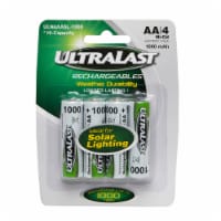 Ultralast Ni-Cad AA 1.2 volt Solar Rechargeable Battery ULN4AASL-1000 4 pk - Total Qty: 1