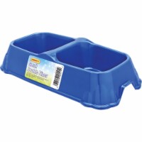 Westminster Pet Ruffin' it Plastic Rectangle Small Double Pet Food Bowl 00441