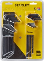 Stanley® Long Arm SAE and Metric Black Hex Key Set
