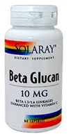 Solaray Beta Glucan Capsules 10mg Perspective: front