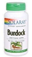 Solaray Burdock Capsules 425mg Perspective: front