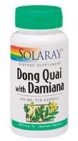 Solaray Dong Quai with Damiana Capsules Perspective: front