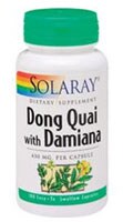 Solaray Dong Quai with Damiana Capsules Perspective: front