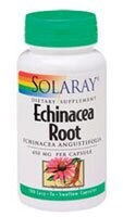 Solaray Echinacea Angustifolia Root Capsules 450mg Perspective: front