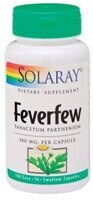 Solaray Feverfew Leaves Capsules Perspective: front