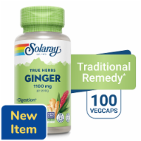 Solaray Ginger Whole Root Vegetarian Capsules 550mg