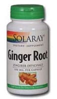 Solaray Ginger Root Capsules 550mg