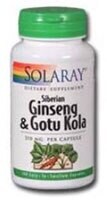 Solaray Ginseng and Gotu Kola Capsules 350mg Perspective: front