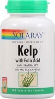 Solaray Kelp with Folic Acid Vegetarian Capsules