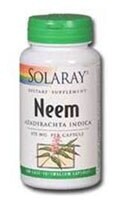 Solaray Neem Capsules 475mg Perspective: front