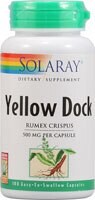 Solaray Yellow Dock Capsules 500mg Perspective: front
