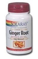 Solaray Ginger Root Extract Capsules 250mg Perspective: front