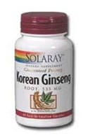Solaray Korean Ginseng Root Capsules 535mg Perspective: front
