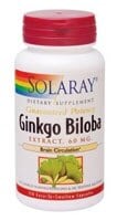 Solaray Ginkgo Biloba Extract Capsules 60mg Perspective: front
