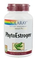 Solaray PhytoEstrogen™ Vegetarian Capsules Perspective: front