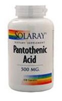 Solaray Pantothenic Acid Capsules 500 mg Perspective: front