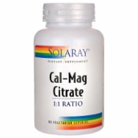 Solaray Cal-Mag Citrate 1:1 Ratio 90 Veg Caps Perspective: Main