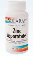 Solaray Zinc Asporotate™ Perspective: front