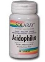 Solaray  Acidophilus plus Prebiotic Carrot Juice Perspective: front