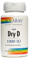 Solaray Dry Vitamin D Vegetarian Capsules 1000 iu