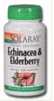 Solaray Echinacea & Elderberry Capsules 440 mg Perspective: front